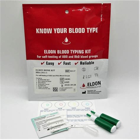 blood type test complete kit eldoncard air sealed envelope|3 Pack Eldoncard Blood Type Test (Complete Kit) .